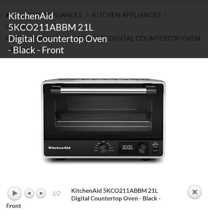 Kitchenaid kco211bm sale digital countertop oven