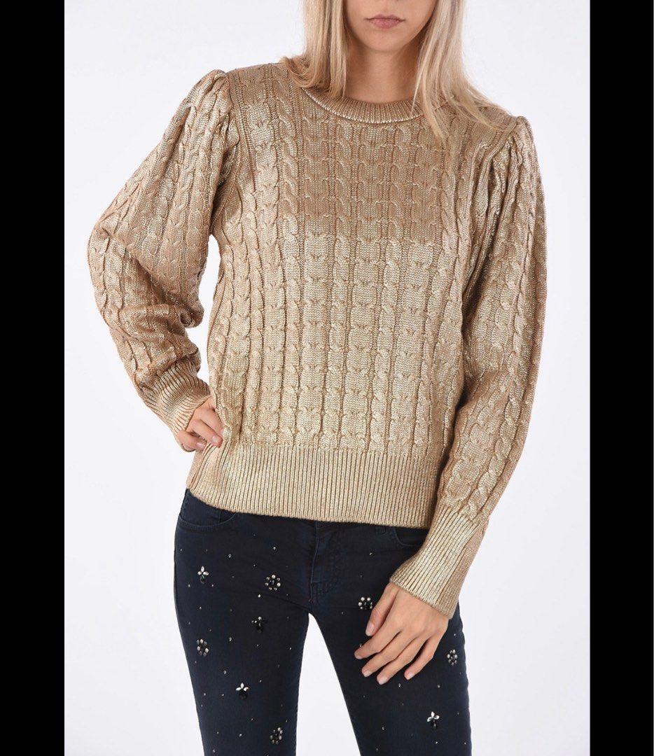 Gold store knit sweater