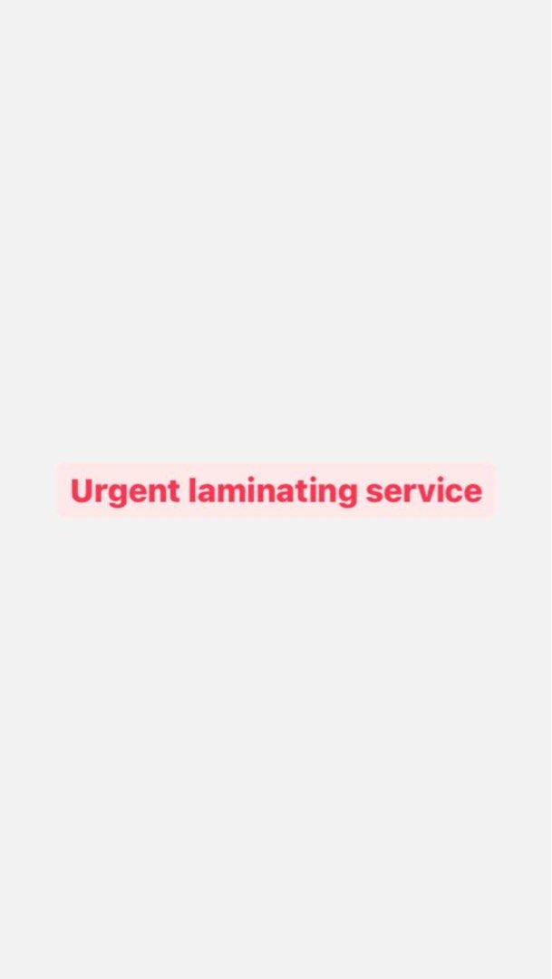 Laminating service, Announcements on Carousell