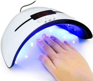 LED UV Nail Lamps for Gel Nail Polish Nail Dryer Curing Lamp with 3 Timers Auto Sensor LED Digital Display USB Plug Carry Convenient