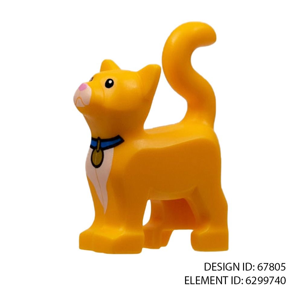 LEGO Parts Animals 67805 6299740 Orange Cat with Collar and