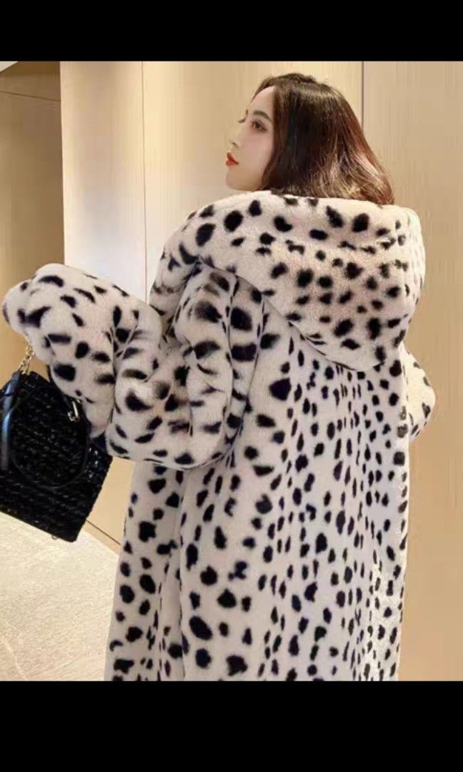 Leopard Dalmatian print fury coat cruella inspired