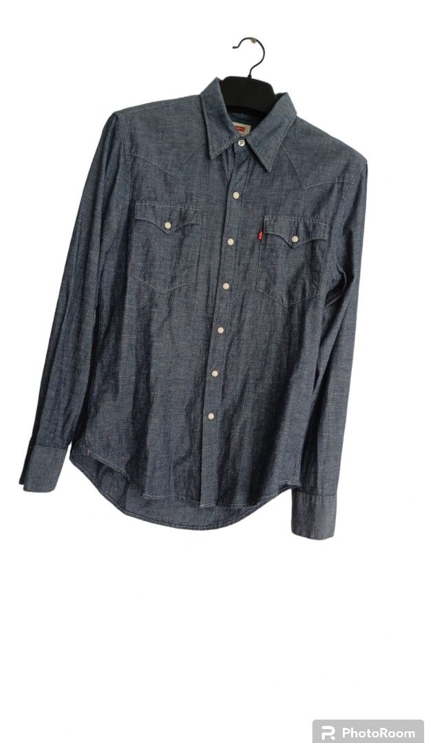 Levi s pearl snap western shirt Men s Fashion Tops Sets