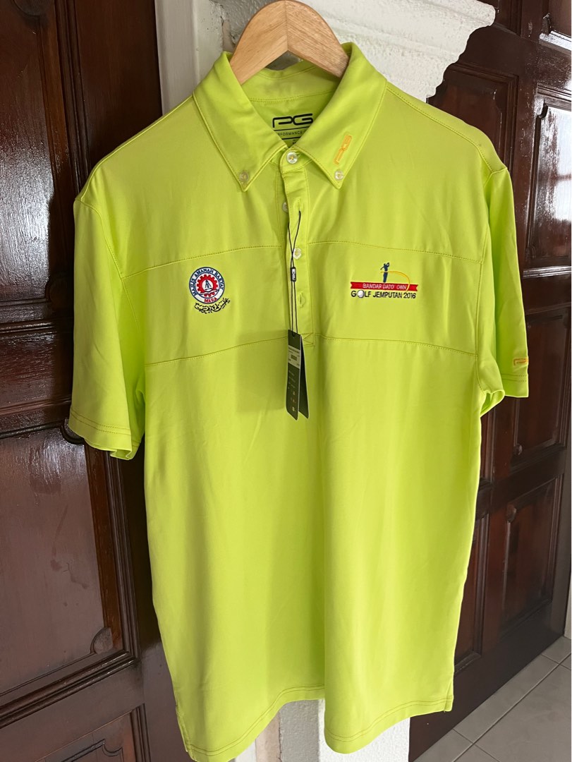 Lime Green Golf Polo Shirt Men s Fashion Tops Sets Tshirts Polo Shirts on Carousell
