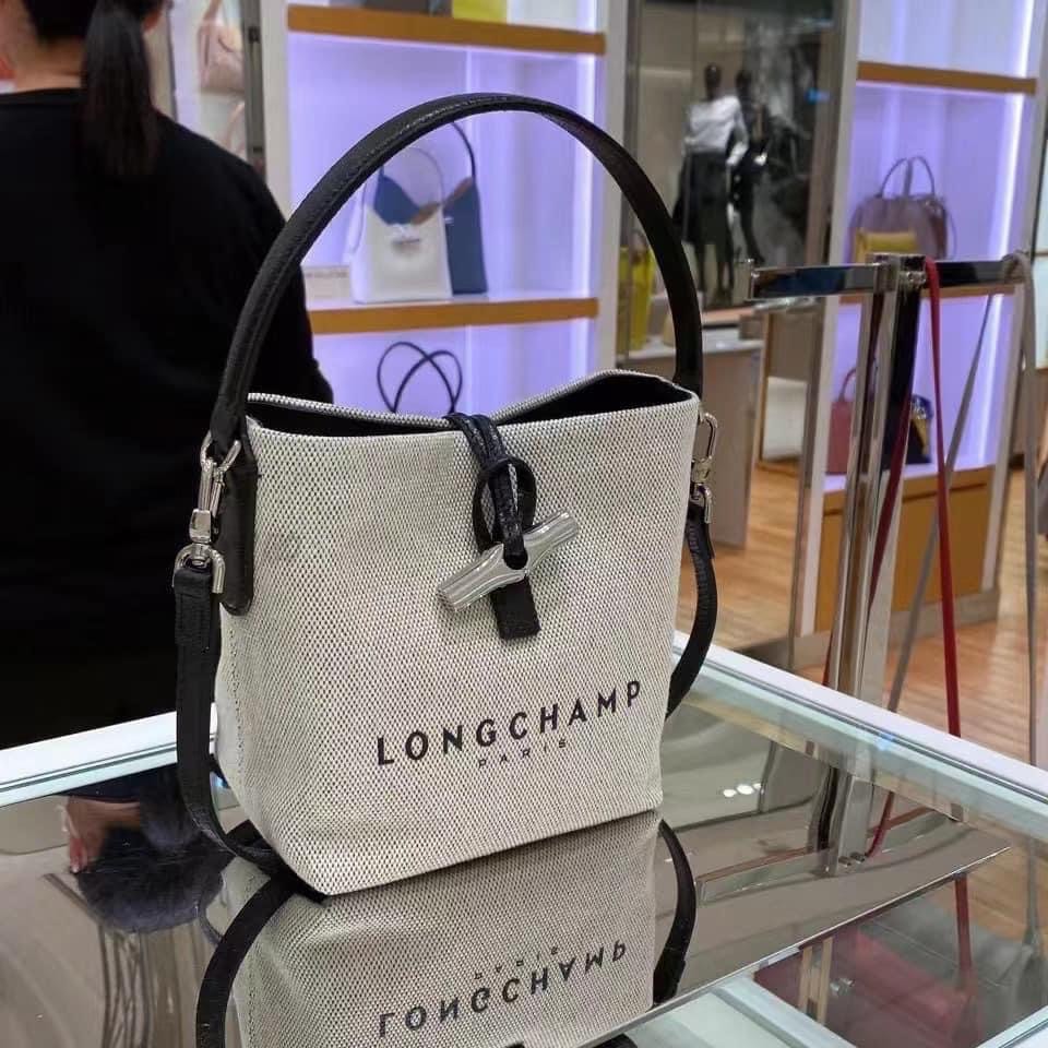 Longchamp Essential Toile Bucket Bag on Carousell