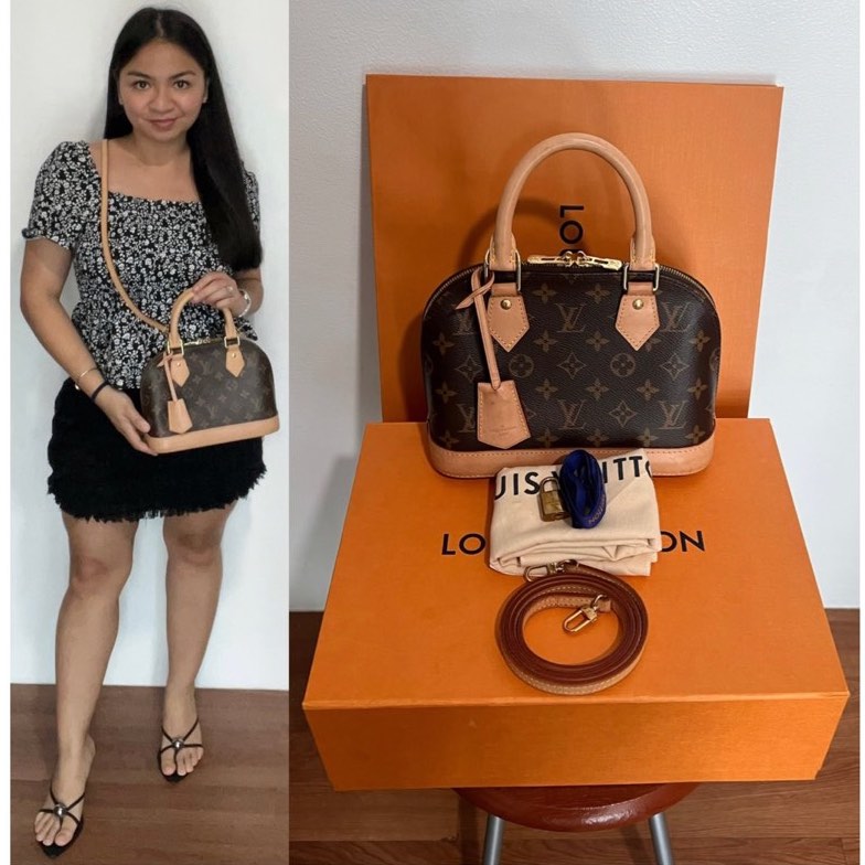 Used Louis Vuitton Alma BB monogram Canvas with strap dustbag clochette  lock and keys, Luxury, Bags & Wallets on Carousell