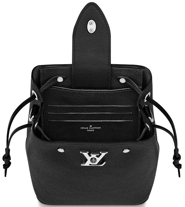 Shop Louis Vuitton Nano Lockme Bucket (M68709, M69205) by lifeisfun