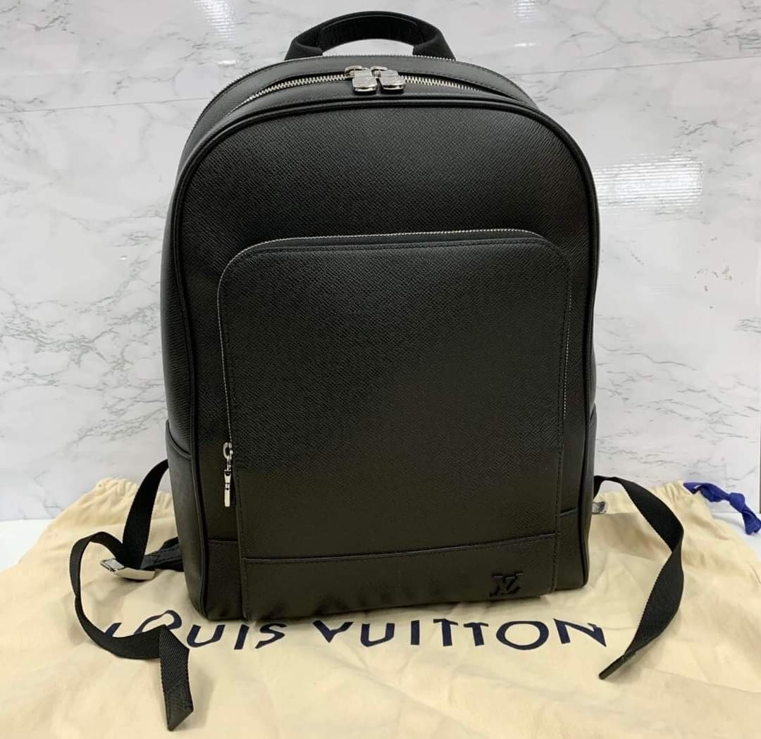 Louis Vuitton Taiga Adrian Backpack in Black MICROCHIPPED READY Condition:  9/10 Like New Comes with Dustbag, Luxury, Bags & Wallets on Carousell