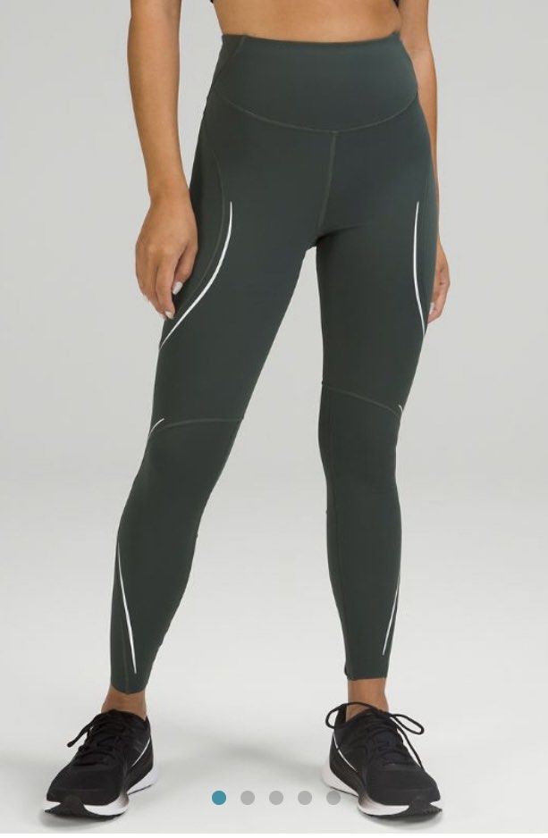 Reflective tights running top