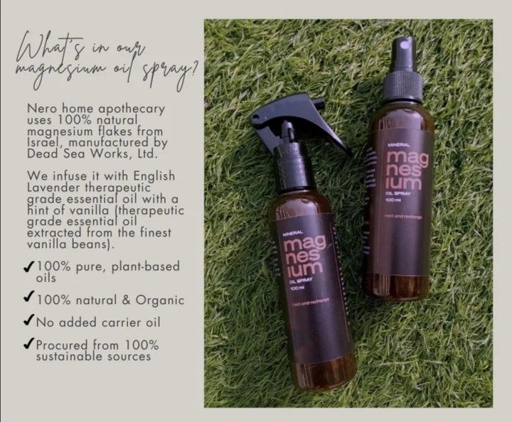 Magnesium Oil Spray (Category: Sports & Fitness Nutrition) located in Taguig. Submitted by sprooced (Listing ID 1251995832, Image 2). Description: Price starts at 199 per bottle. For product info and purchase options, please see photos..