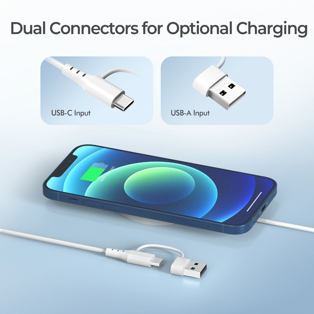 Magnetic Wireless Charger, 15W Max Qi Fast Wireless Charging Pad