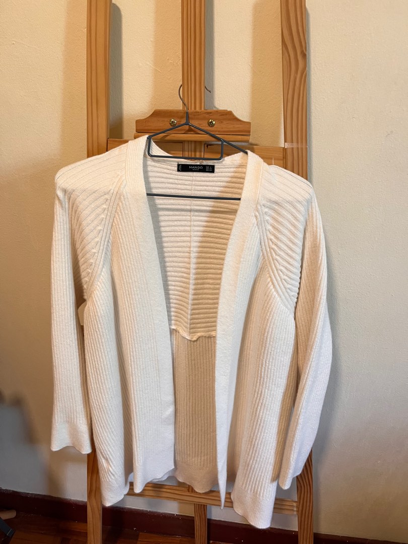 Mango White Cardigan