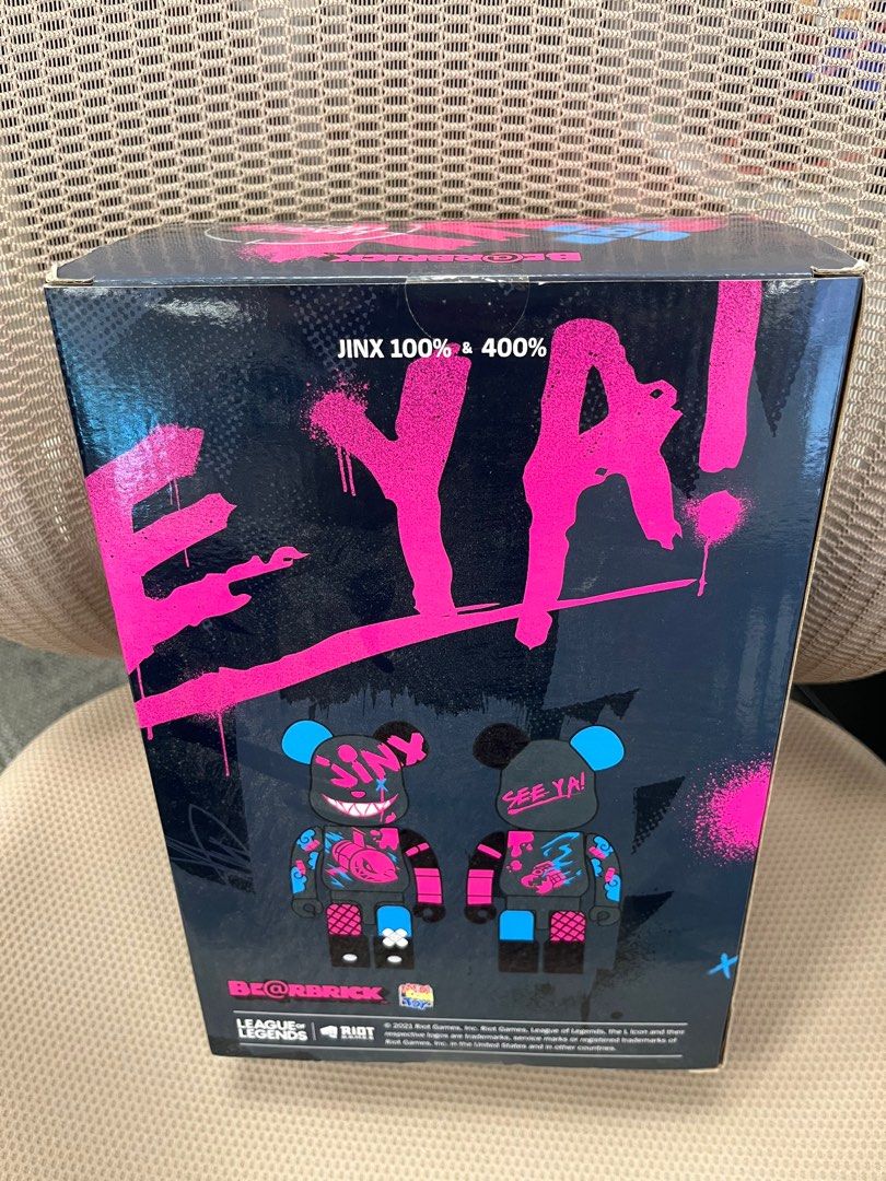 MEDICOM X League of Legends 100% + 400% Bearbrick Set Jinx