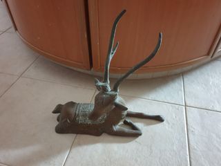 Metal Sculpture of Sitting D e e r