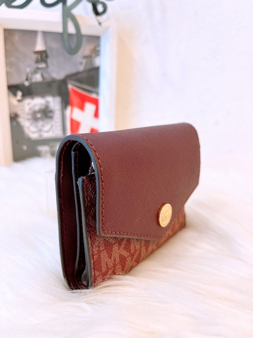 Michael kors shop wallet oxblood