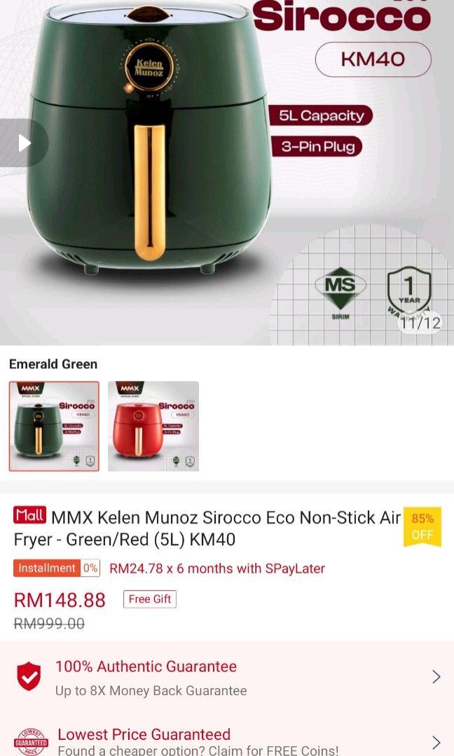 Kelen munoz air fryer sales 5l review