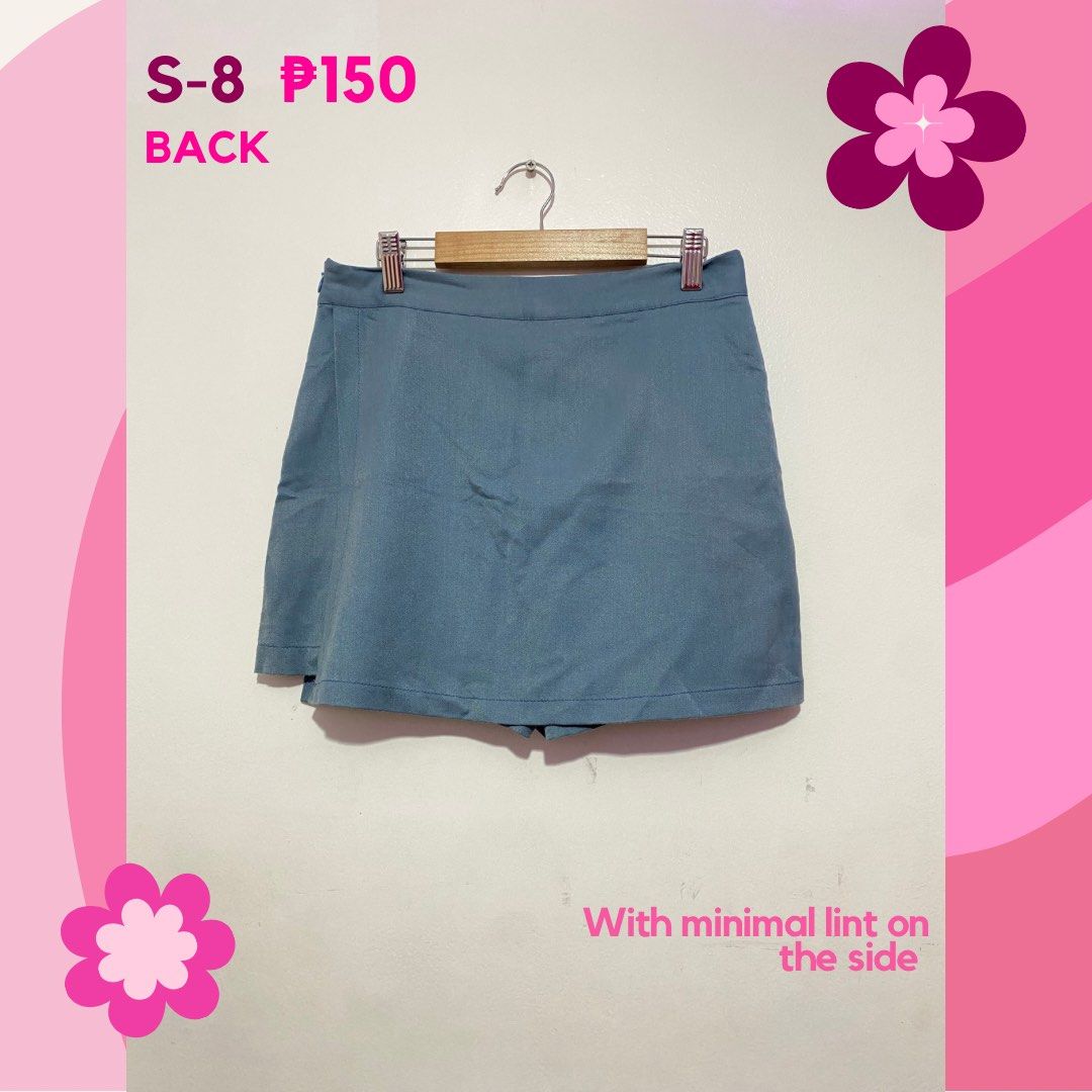 Muted Teal Skort / Skirt-Short (Category: Skirts) located in Quezon City. Submitted by cluelessclutter (Listing ID 1251993031, Image 2). Description: Muted teal skort (skirt-short) ✨ ‼️ THERE ARE SIGNS OF USAGE: LINT (himulmol) BECAUSE OF THE FABRIC Perfect for Korean-inspired, Y2K or preppy OOTDs! 💖 1. Please manage your expectations. These are PERSONAL preloved items (not from bales) so there might be MINIMAL signs of usage and/or stains. ✨ 2.