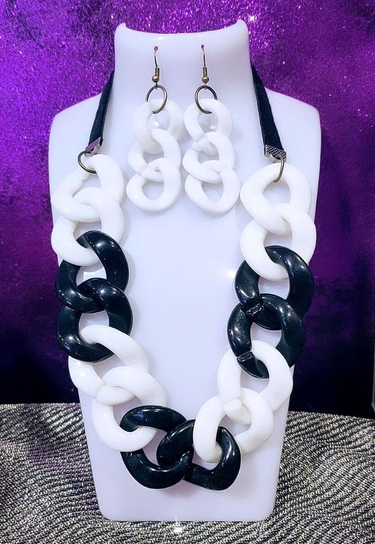 Chunky Necklace and Earrings set Women s Fashion Jewelry