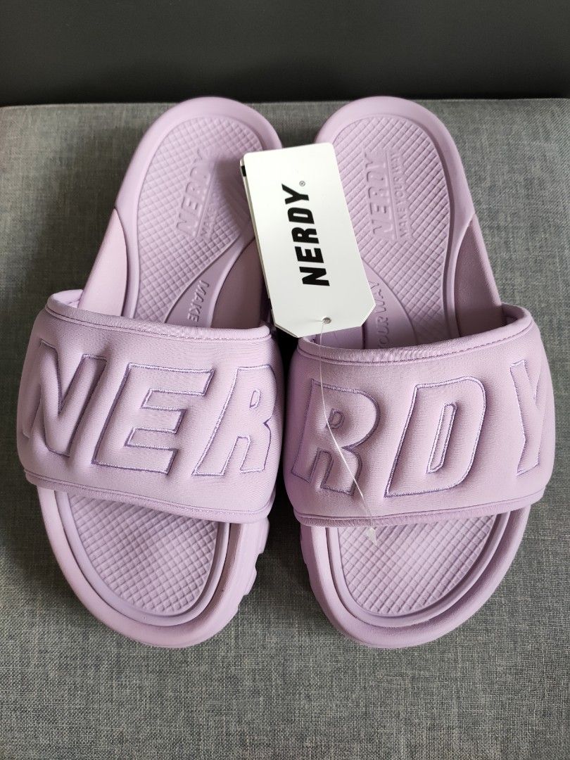 Nerdy Light Purple Pluffy Breadsole Slide