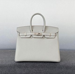 Hermes Birkin 35 Bag Grizzly Ghillies Gris Perle Gris Caillou