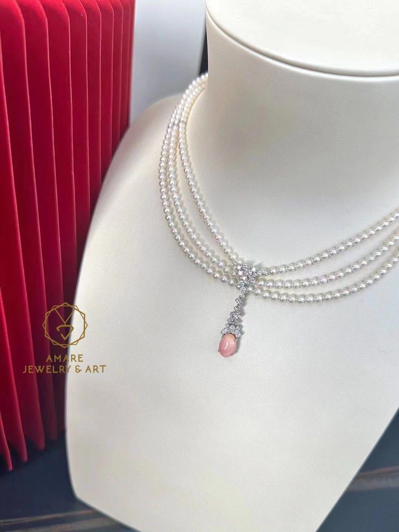 新品nice💗✨！ Conch Pearl Akoya Necklace！ 優雅設計款海螺珠