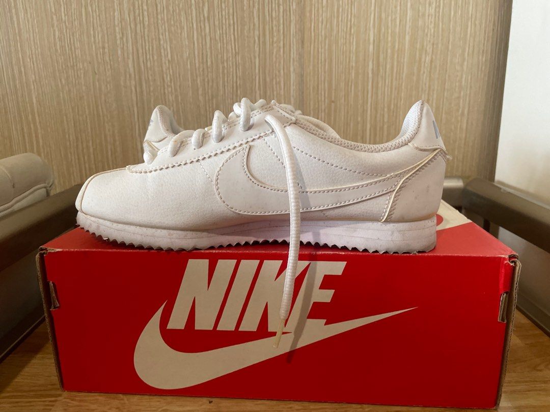 Nike cortez all white on Carousell