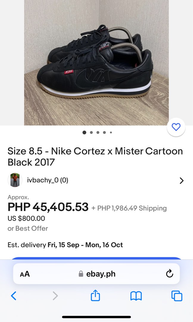 nike cortez mister cartoon white