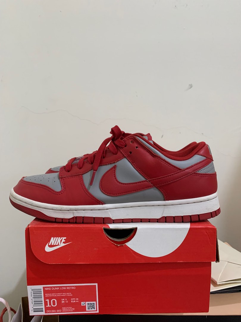 NIKE DUNK LOW UNLV 內華達大學 OFF-WHITE 灰紅 男款 DD1391-002 US10