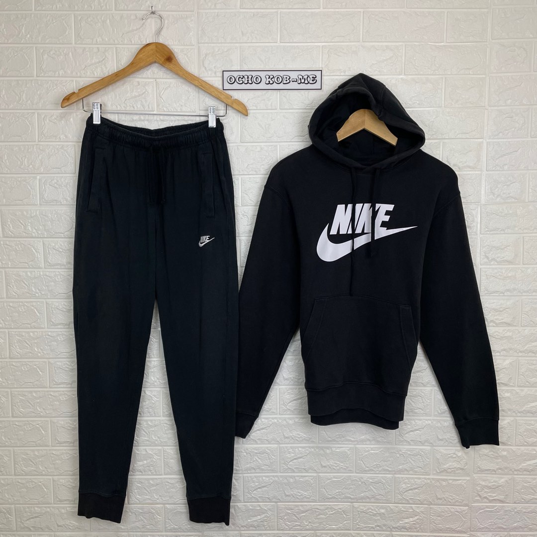 NIKE SWEATSUIT TERNO BLACK TAG Men s Fashion Tops Sets Sets