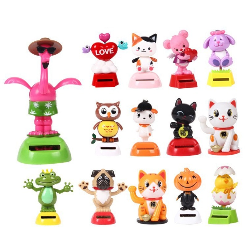 O Novelty Solar Toy Powered Dancing Flip Flap Swinging Shook His