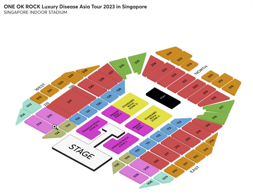 ONE OK ROCK Luxury Disease Asia Tour 2023 in Singapore WTS 6 X VIP ...