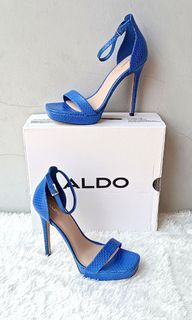 original ALDO Scarlett Blue Stiletto Sepatu Hak Biru
