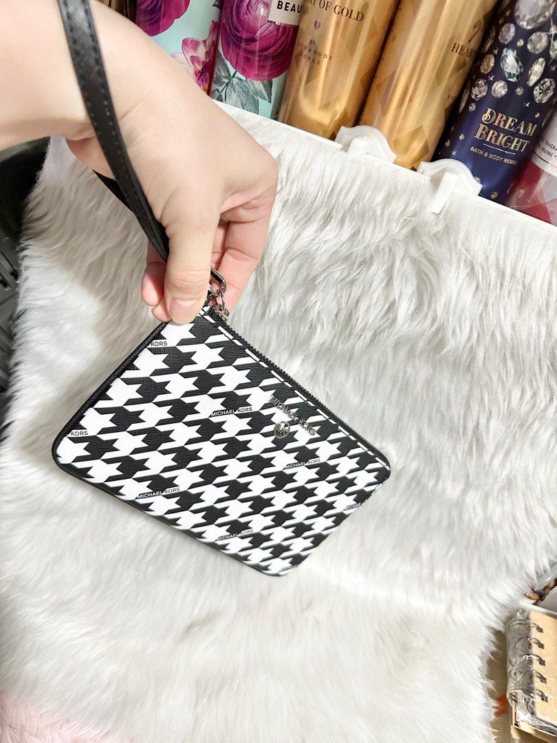 Michael kors discount wallet houndstooth
