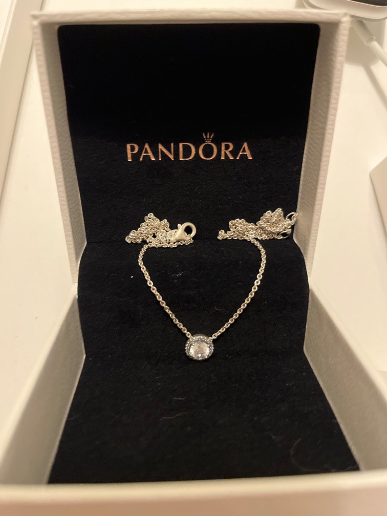 Pandora diamond necklace jewellery bran new, Women's Fashion, Jewelry ...