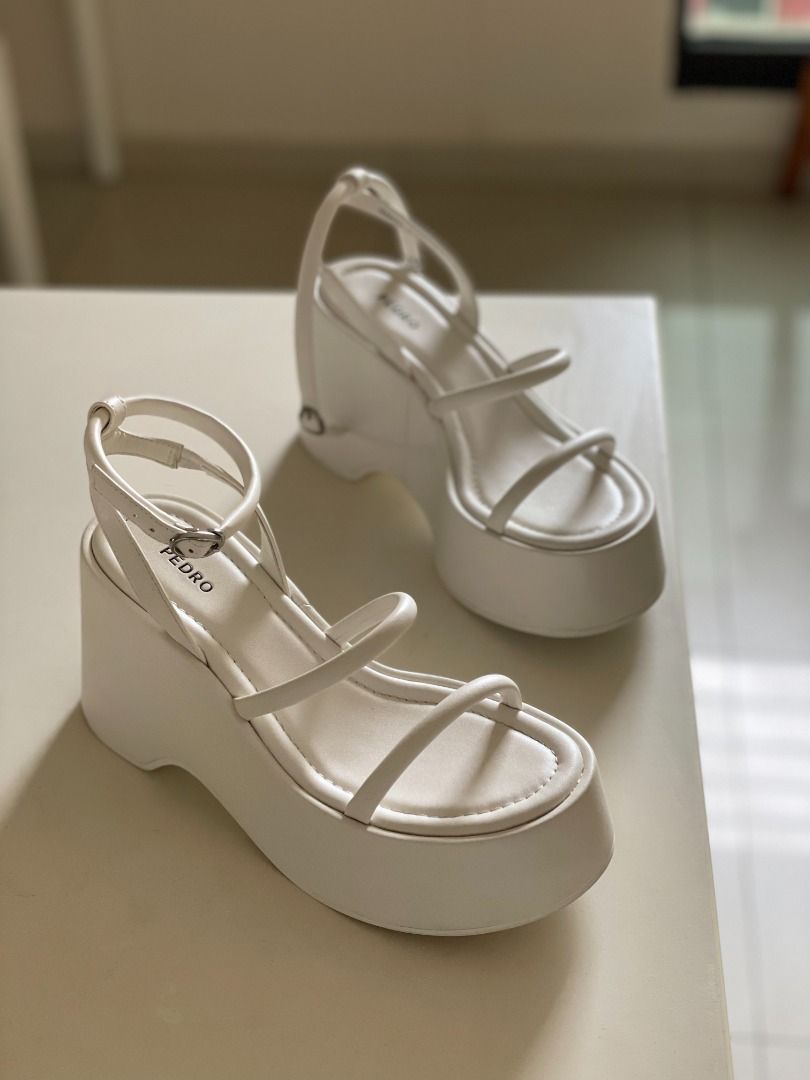 White platform new arrivals strap sandals
