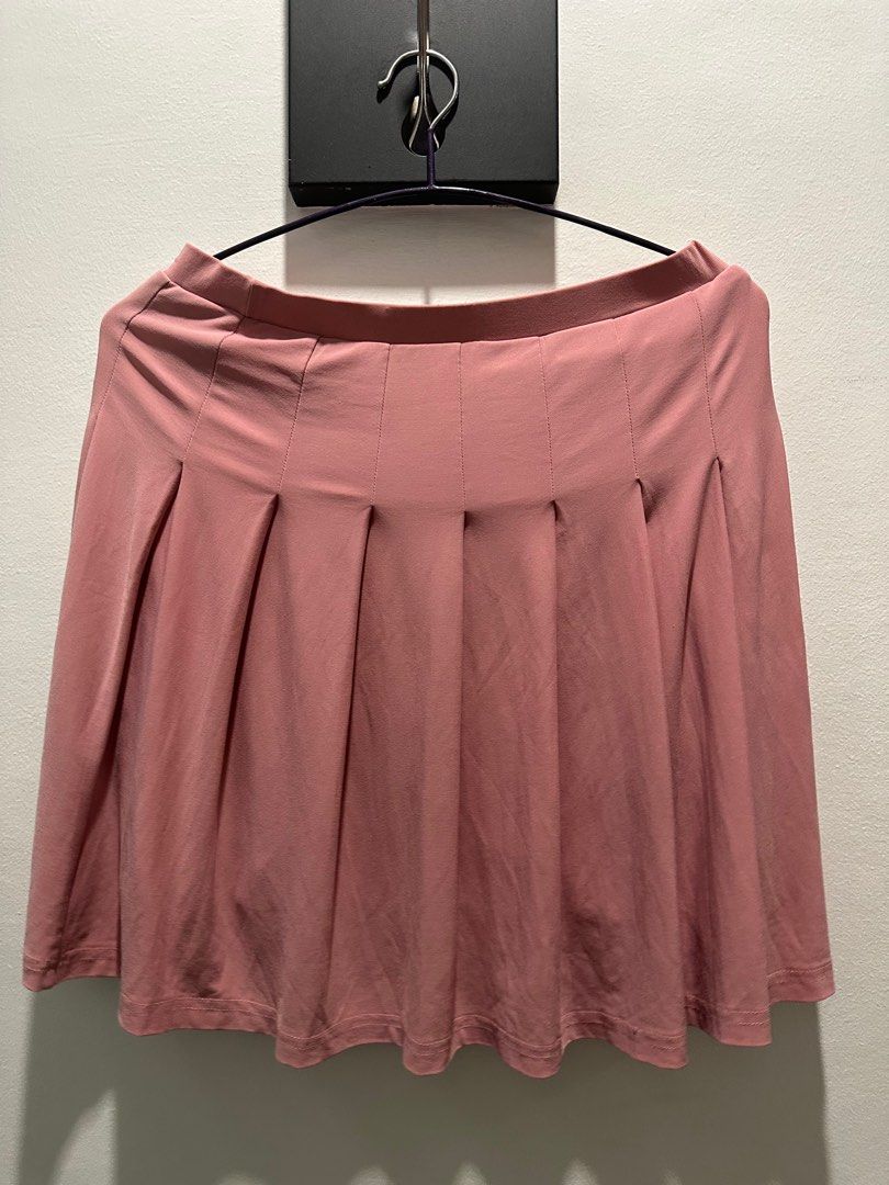 Pink Blush Pleated Skirt Women s Fashion Bottoms Skirts on
