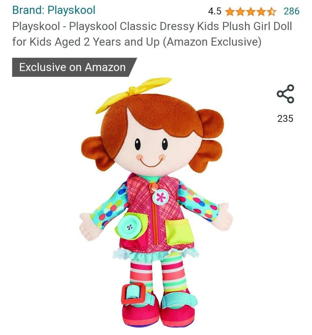 Playskool classic dressy kids boy plush toy best sale