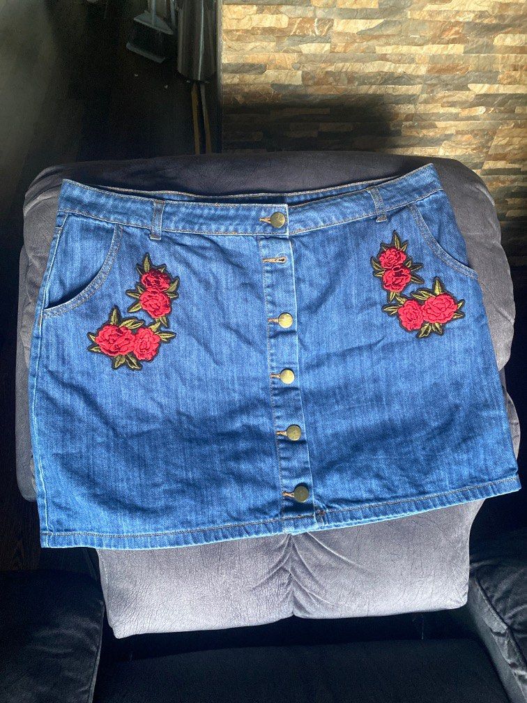 PLUS SIZE Denim Skirt