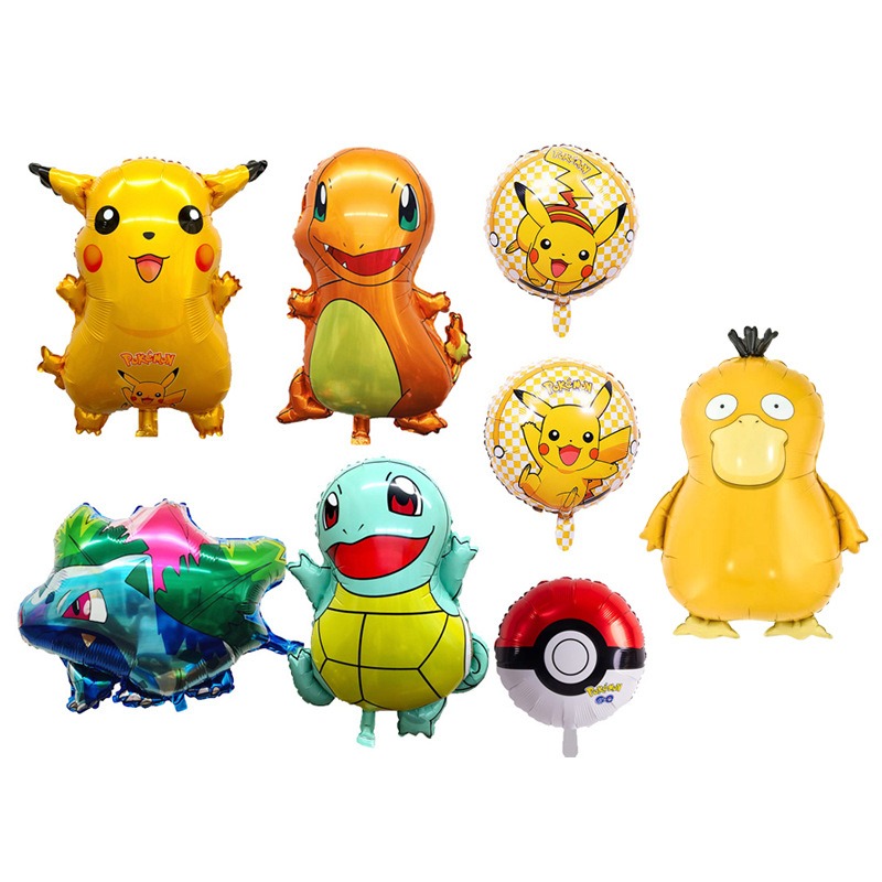 Pok Mon Theme Balloon Decoration Pack For Birthday Party Pikachu Balloon Charmander Squirtle