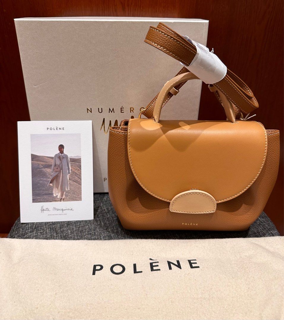 Polene Numero Un Micro Textured Camel in Full-Grain Textured Calfskin  Leather with Gold-tone - US