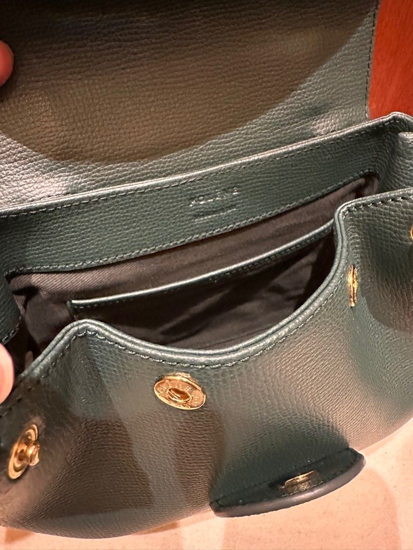 Polène | Bag - numéro Un Nano - Green Textured Leather