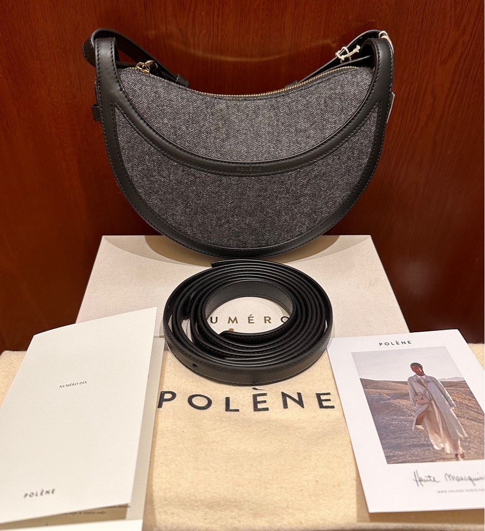 Polène | Bag - numéro Dix - tissé Duo Taupe
