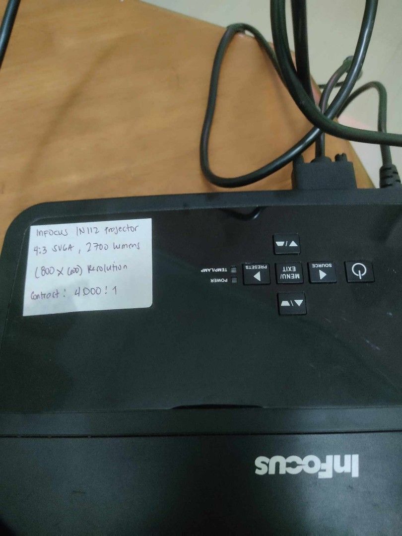 Projector (Category: Projectors) located in Rizal. Submitted by elleraruthie (Listing ID 1251957564, Image 3). Description: Projector brand: infocus condition:good/mo issue reason: di na kailangan may tv na ako.