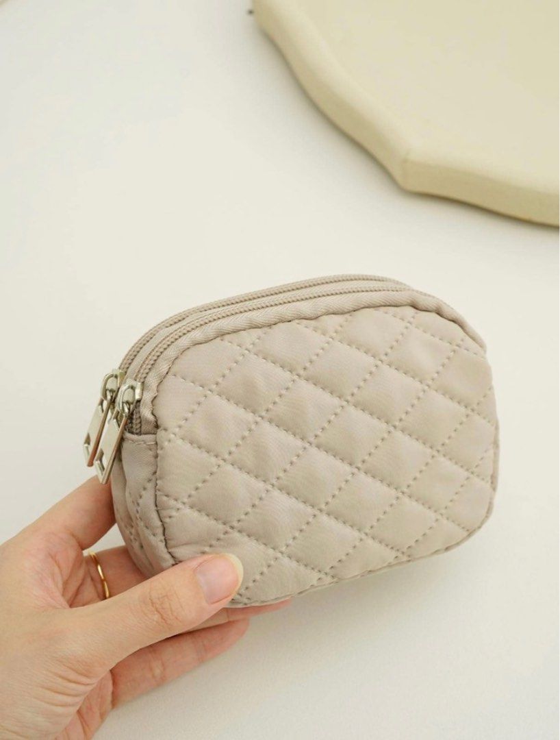 Quilted Coin Purse Wallet Pouch