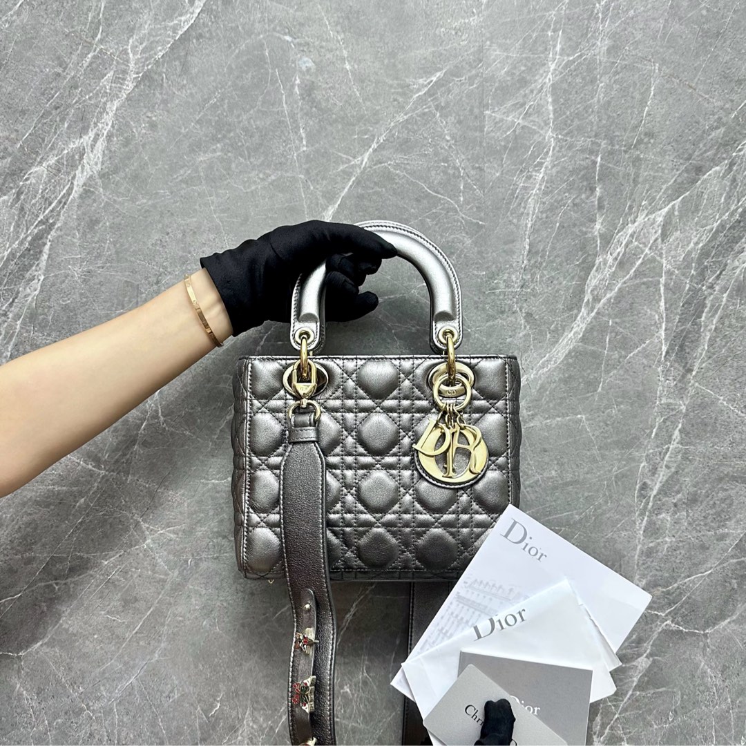 Dior gunmetal bag sale