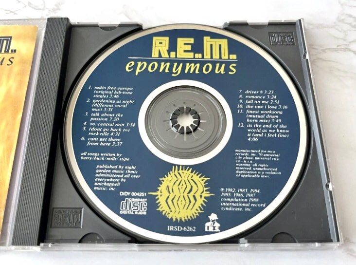 R.E.M. EPONYMOUS CD THEIR BEST HITS NEW WAVE ALTERNATIV E ROCK