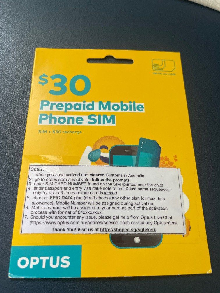 Sim Card Australia, Mobile Phones & Gadgets, Mobile & Gadget