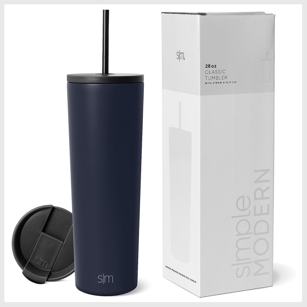 Simple Modern 28 oz Tumbler with Lid & Straw Review Ocean Geode 