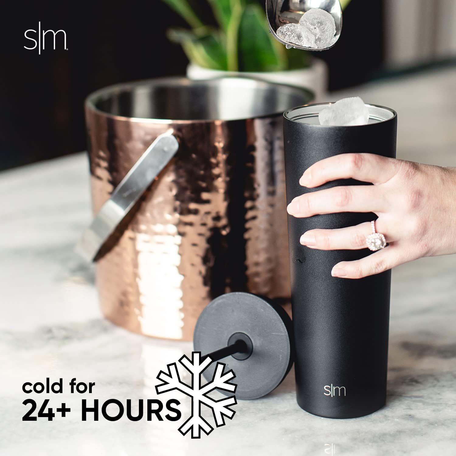 Stainless　Insulated　Simple　Modern　Tumbler　and　Reusable　with　Iced　Lid　Cup　Straw　Coffee　Steel　Water