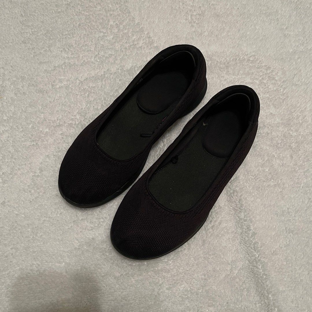 Skechers go step lite with goga mat insole flat shoes hitam